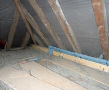 Insulation work in the attic